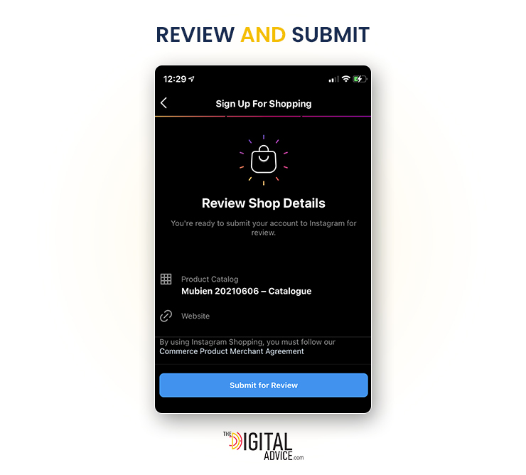 review and submit