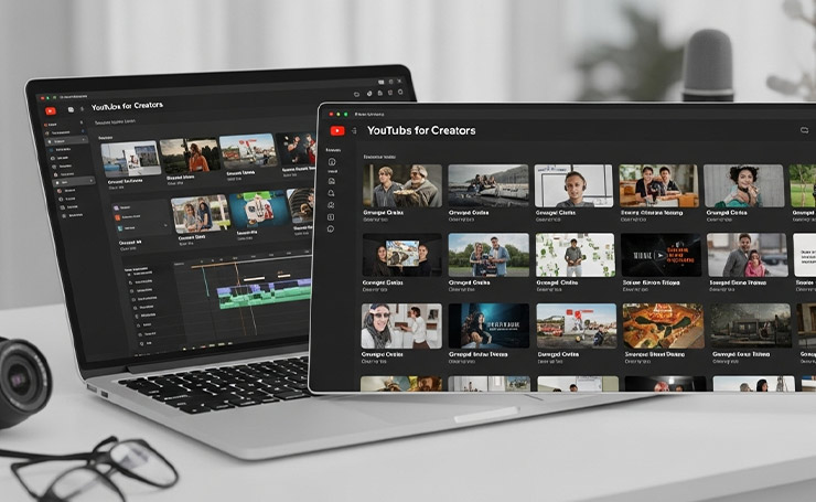 YouTube playlist on laptops screen